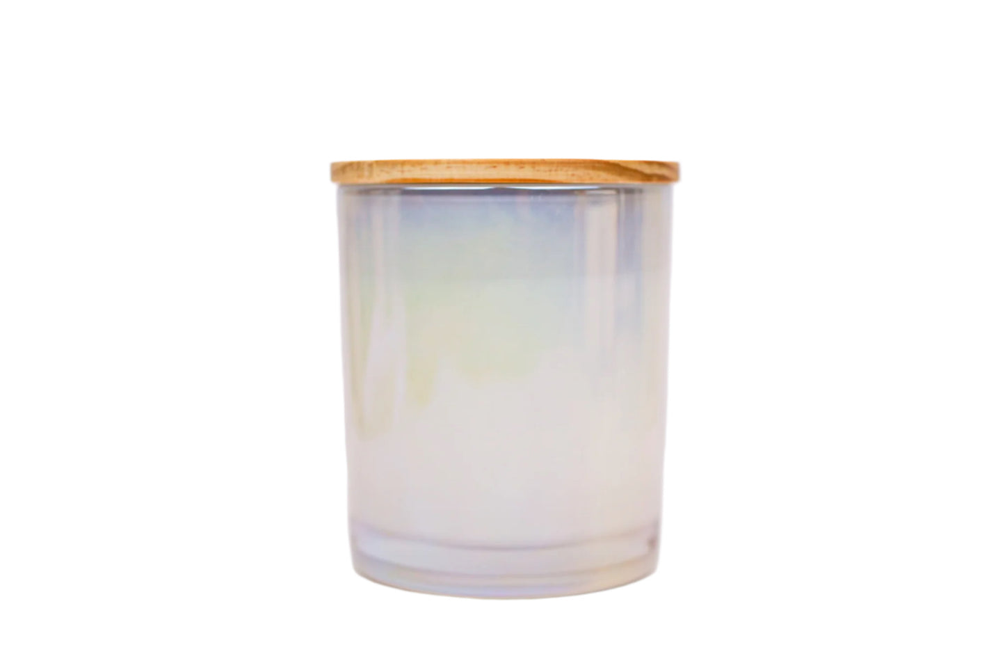 10 Private Label 12oz Iridescent Coconut-Apricot Candles w/Lid (Unlabeled)