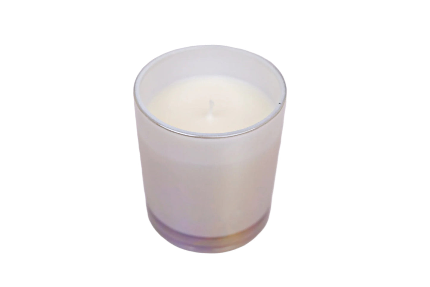 10 Private Label 8 oz Iridescent Coconut-Apricot Candles (Unlabeled)