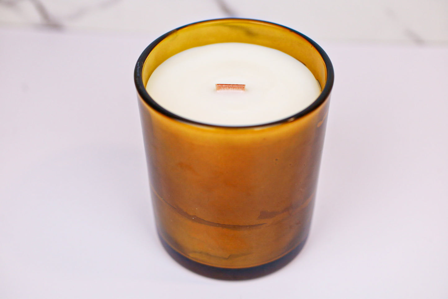 10 Private Label 12oz Amber Coconut-Apricot Candles (Unlabeled)