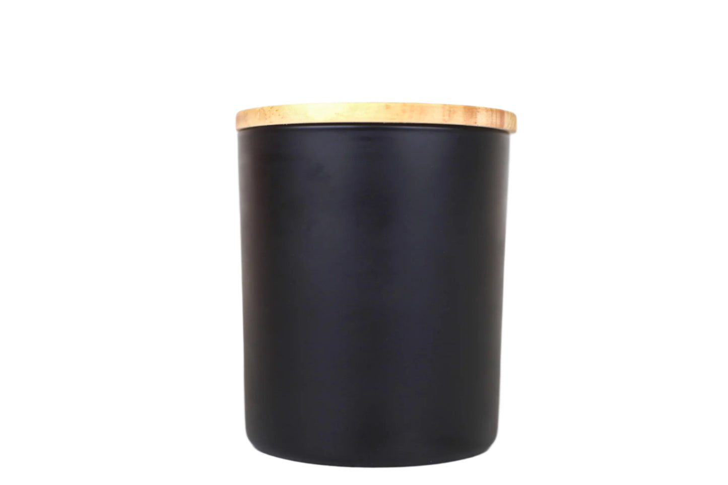 10 Private Label 12 oz Matte Black Coconut-Apricot Candles w/Lid