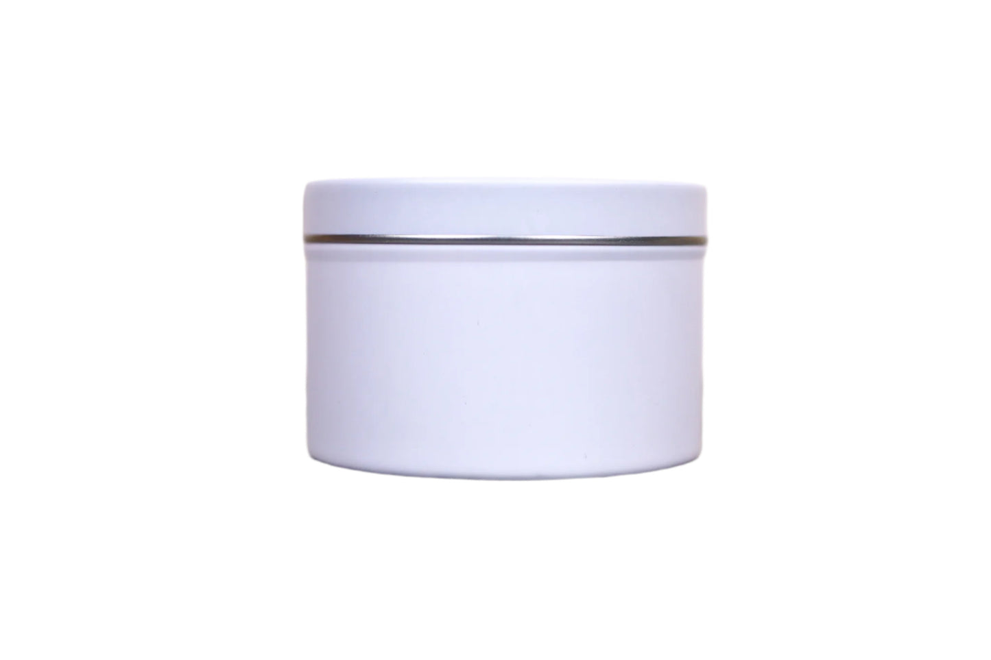 10 Private Label 8oz Matte White Tin Coconut-Apricot Candle (Unlabeled)