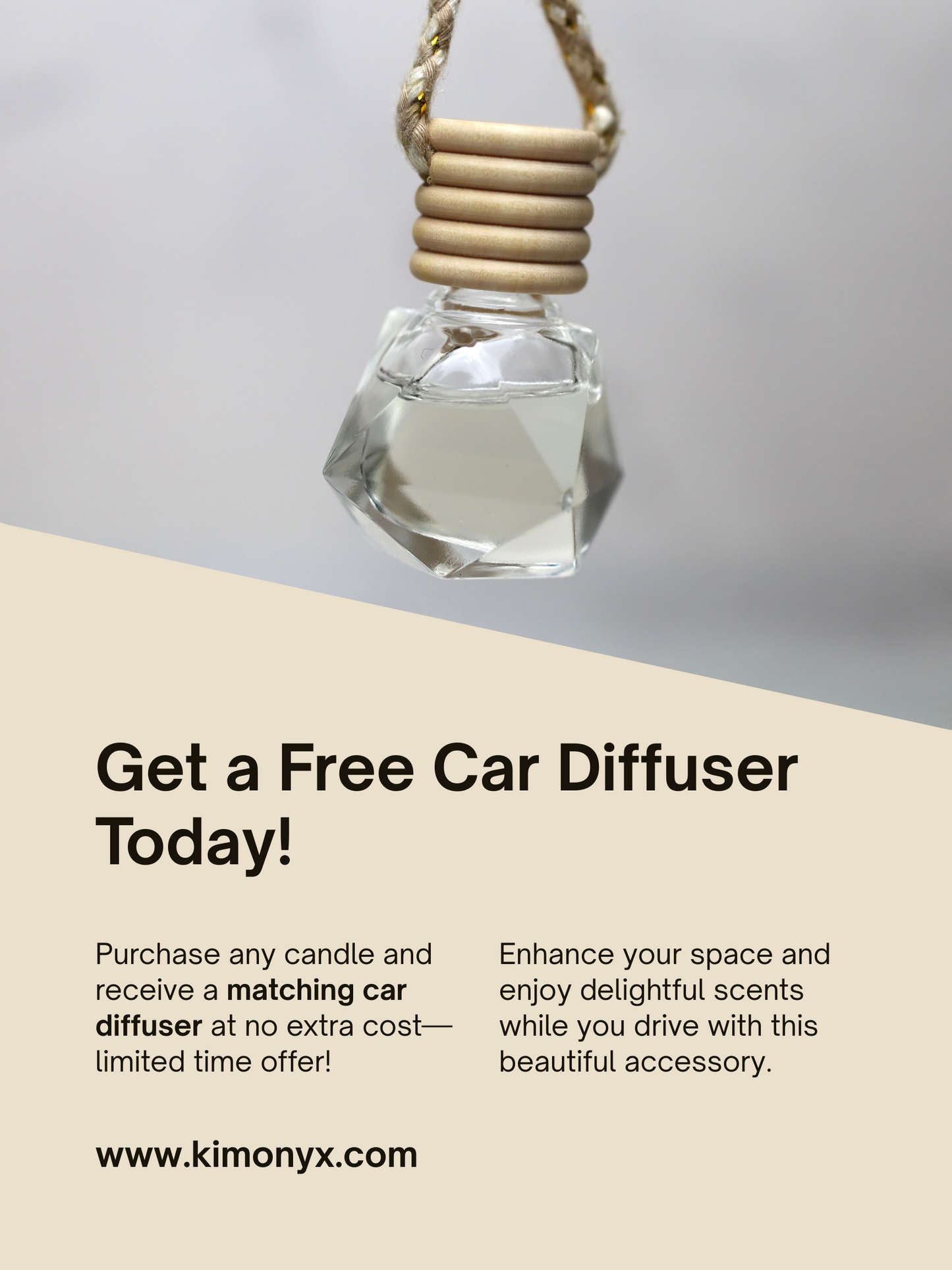 Baja Cactus Blossom | 8oz Coconut-Apricot Candle (Topped with Dried Flowers) + Free Car Air Freshener