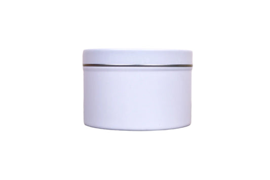 10 Private Label 8oz Matte White Tin Coconut-Apricot Candle (Unlabeled)