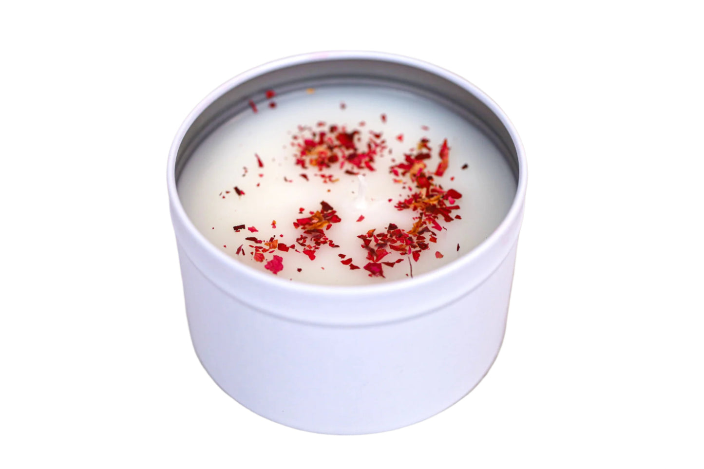 10 Private Label 8oz Matte White Tin Coconut-Apricot Candle (Unlabeled)