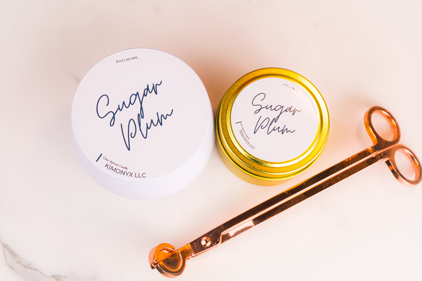 Scented Tin Candles | 8oz & 4oz | Coconut Apricot Wax | Handmade