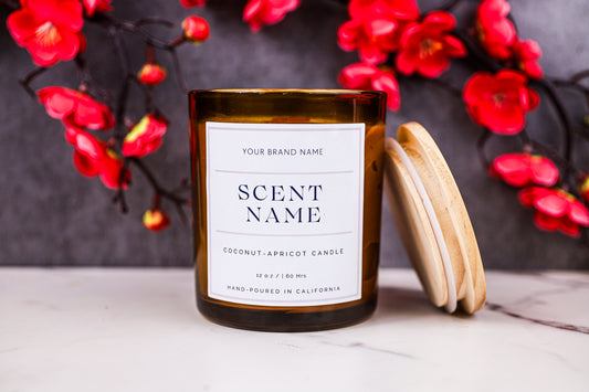 12oz Amber Coconut-Apricot Candles - 10 pack